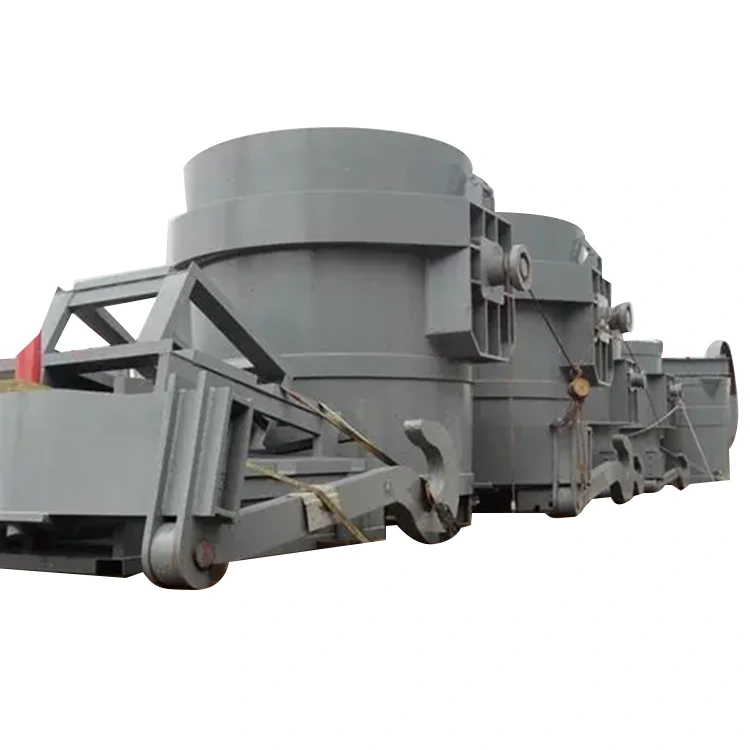 傾斜可能な鋼製取鍋